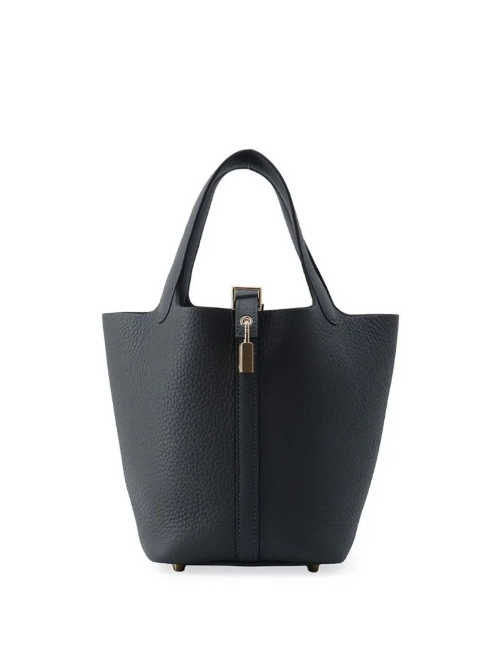 Hermes Handbag Picotin Lock PM Gray Misty Champagne Gold Taurillon Clemence Tote
